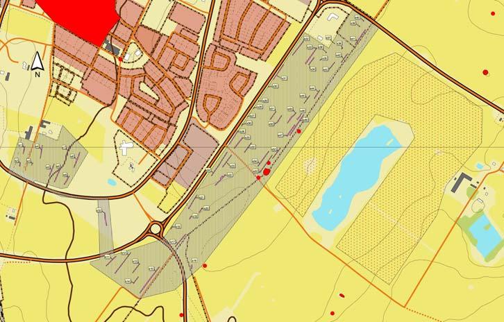 Rapport Särskild utredning inom Ållebergsområdet i kommun. Figur 1. Utdrag ur digital fastighetskarta. Utsnittet motsvarar ekonomiska kartans, blad 8D0d S, 7D9d N.