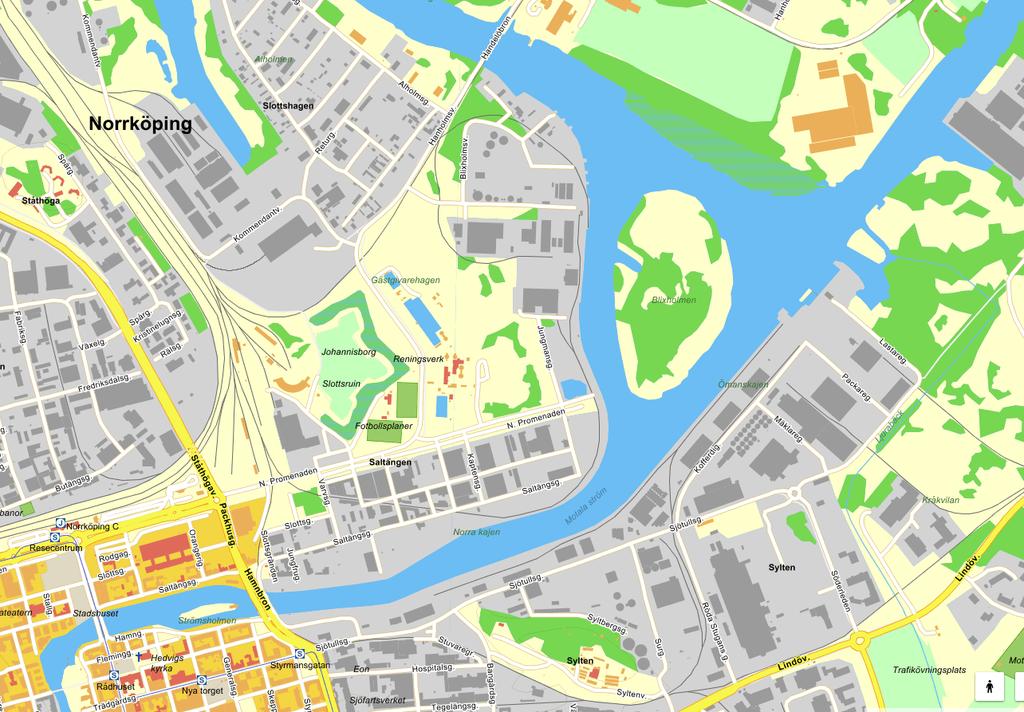 Bild 2: Karta där placering av slamlagret är markerat
