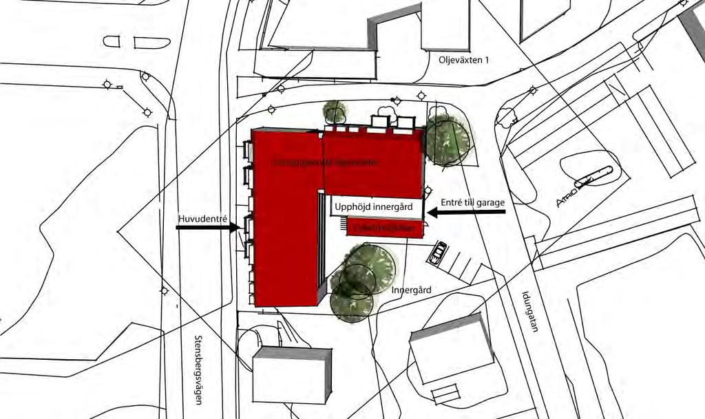 Upprättad 2018-06-20 2017-3408 27(45) Detaljplanen möjliggör bostäder samt verksamheter med centrumändamål.