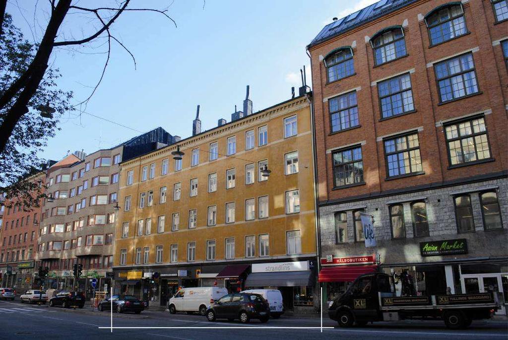 4 (8) Dp 2010-02440-54 Kvarteret Roddaren 8, sett från St Eriksgatan Kulturmiljö Fastigheten Roddaren 8 består av tre byggnader.