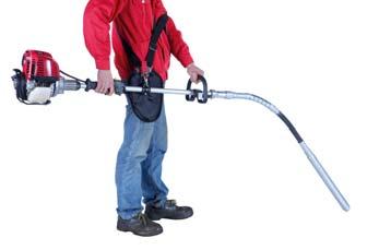 excenterelement, vilket ger hög prestanda och kapacitet. Denna vibratorstav är liten och exceptionellt lätt, PORTA-VIB ger kraftfull vibration i all typ av betong.