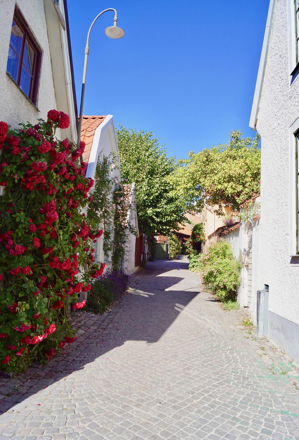 Alla eskaderdeltagare på Klinten Det är första dagen efter Almedalsveckan alla Visbys lastbilar är innanför ringmuren och lastar på stånd och andra prylar som ska bort.