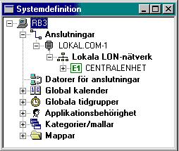 Om Bewator 2010 ska styra en anläggning som består av flera olika byggnader är det troligt att det sitter en centralenhet (E1) i varje byggnad. 7 Expandera E1:an.