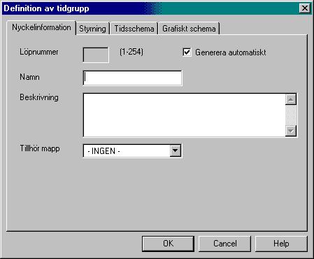 20 Bewator - 2010 Tidgrupper 3 Högerklicka på Lokala tidgrupper och välj Ny lokal tidgrupp.
