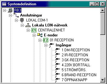 Bewator - 2010 Bevaka systemet 55 6 Dubbelklicka på önskad ingång (bör vara namngiven så att det framgår