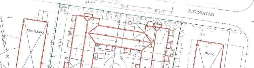 Fig. 12. Tänkt situationsplan för Ringduivan 8.Arbetsskiss. Friytor Lek och rekreation Inom västra Ringduvan 8 skapas en innergård för utevistelse.