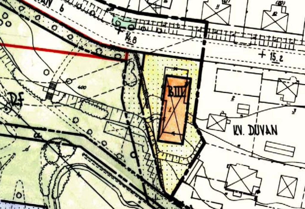 Fig. 5. Detaljplan från 1965 Gällande detaljplan antogs 1965.