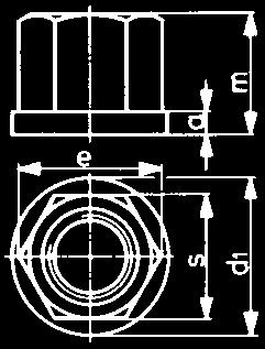 466515 0012 13, M16 24 26,8 48 466515 0016 22, M20 30 33,5 60 466515 0020 39, 1,5 x hög, IN6331 med fläns Seghärdade, hållfasthetsklass 10