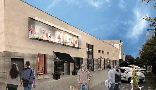 Förändring av Kungsmässans fasad på lång sikt Planen medger utbyggnad av vitriner/glasade entréer och likanande.