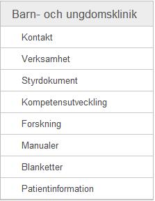 2018-12-18 11918 4 (17) Exempel. Vänstermeny för klinik.