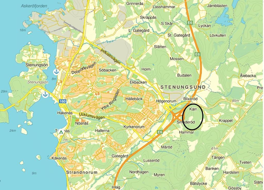 4 (28) 1 Orientering På uppdrag av Stenungsunds kommun har Norconsult AB utarbetat föreliggande för detaljplan för del av fastigheten Munkeröd 1:12 m.fl., se figur 1 nedan.