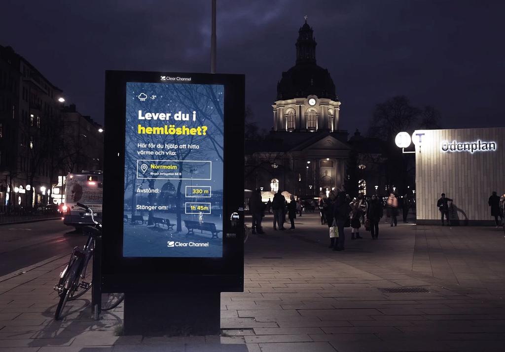 Cold Channel är ett nödsystem för Stockholms hemlösa där vi genom Play Street och dynamiska datakällor som tid, plats och väder,