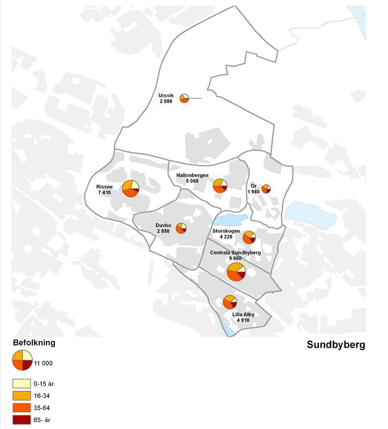 Sundbybergs kommun Kommunen har 40 000 invånare och är landets minsta kommun till ytan samtidigt som den är Sveriges näst snabbast ökande vad gäller befolkning. (Bild hämtad från http://www.tmr.sll.