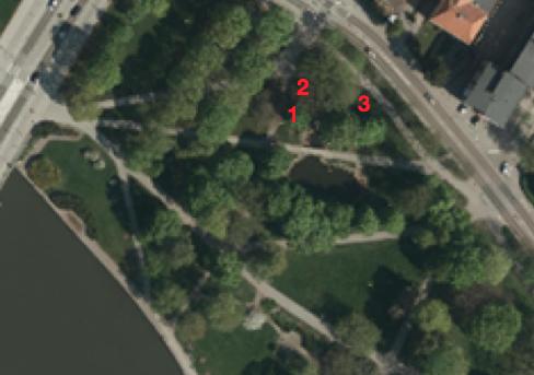 3) Placering B Figur 4 Satellitbild hänvisar
