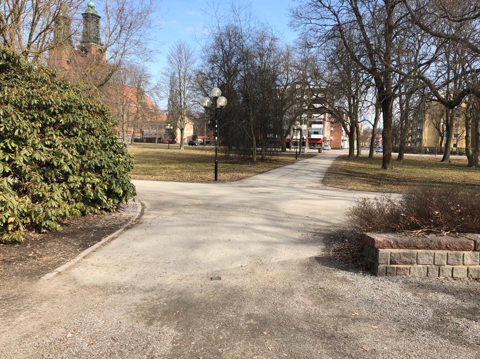 Figur 17 Infart logistik, taget mot strandgatan,