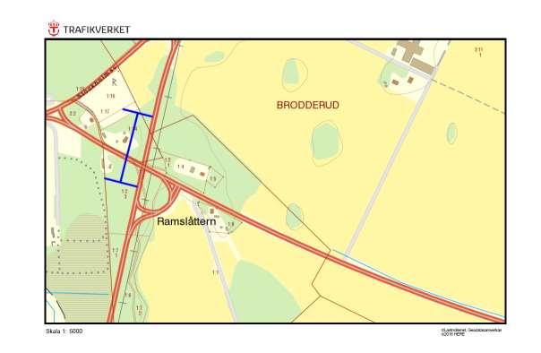 Hänsynsobjekt E 20, Krontorp, BRODDERUD Motivering: Vägsträcka med viss förekomst av indikationsarter.