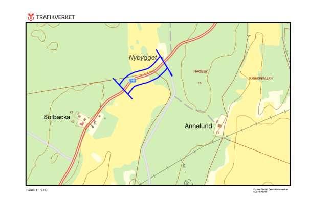 2949, Nybygget, HAGEBY Motivering: Rikblommande vägkant med inslag av indikationsarter. ID på översiktskarta 27 Vägnummer O 2949 Namn Nybygget, HAGEBY Gammalt namn - Sida av vägen Båda sidor.