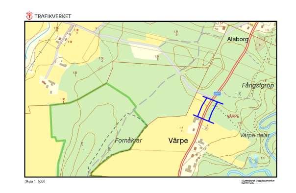 2997, Värpe, VÄRPE Motivering: Vägkant med backsippa och andra ängsväxter. ID på översiktskarta 44 Vägnummer O 2997 Namn Gammalt namn Sida av vägen Värpe, VÄRPE Båda sidor. Längd sida 1 115 m.