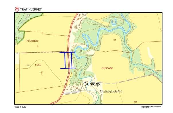 2997, Guntorp, GUNTORP Motivering: Sträcka med sandig ytterslänt och med flertalet indikationsarter.