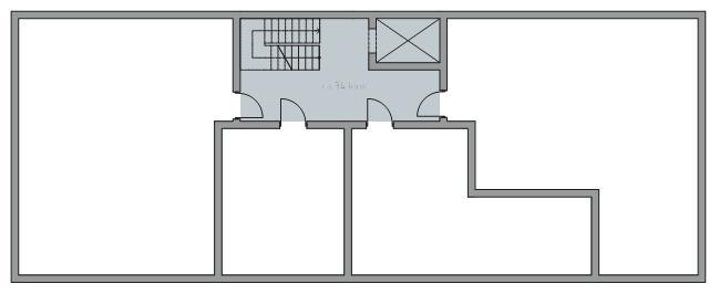 Figur 1. Exempel på utformning av avskilt trapphus (övre) samt trapphus Tr2 (nedre).