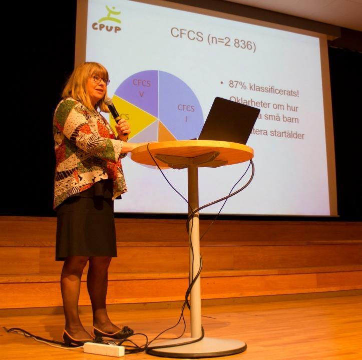 Lena Krumlinde Sundholm, arbetsterapeut och forskare på Karolinska Institutet i Stockholm, pratade om arbetsterapiformuläret.