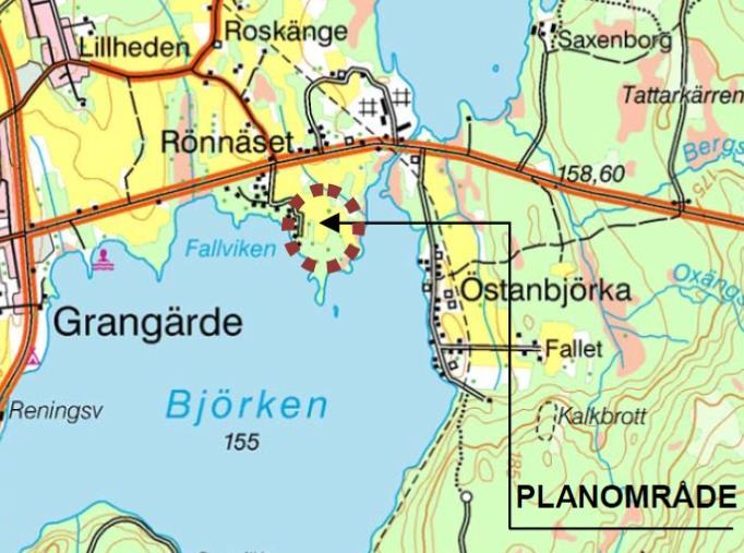 LUDVIKA KOMMUN SAMHÄLLSBYGGNADSNÄMNDEN PLANBESKRIVNING ÖSTRA RÖNNÄSUDDEN, ETAPP 2 4 PLANDATA 4.1 Lägesbestämning 4.