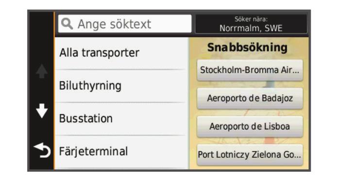 6 Välj Klar. Avaktivera ett eget undvikande Du kan avaktivera ett eget undvikande utan att ta bort det. 1 Välj Inställningar > Navigation > Egna undvikanden. 2 Välj ett undvikande.