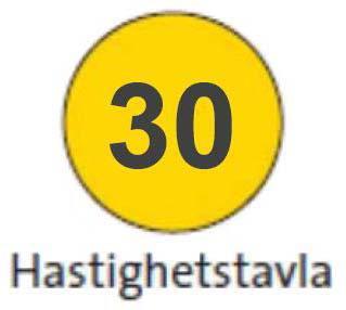 Den största tillåtna hastigheten som gäller ifrån tavlan, i km/tim. 5 Bestämmelser för trafik och arbeten 5.1 Trafik, växling 5.1.1 Planera, anordna Enligt TDOK 2015:0309 Modul 10.