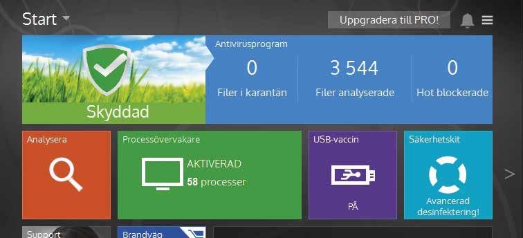 Innan du installerar Panda Panda Free Antivirus Panda Free Antivirus skyddar Windowsdatorn effektivt.