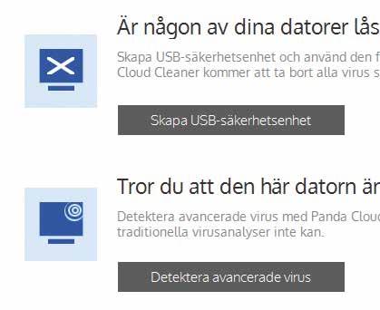 Öppna huvudmenyn i Panda Free Antivirus. Sätt in ett tomt usb-minne som rymmer minst 0 megabyte i en usb-port, och klicka på Säkerhetskit.