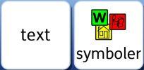 Ett exempel är att lägga in symboler och text i en tavla med ett ord i varje cell så att tavlan kan användas som en ordbank att skriva med.