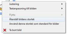 Standardstorlek Du kan också ställa in så att den storlek på bild du har i dokumentet kan bli ny standard för