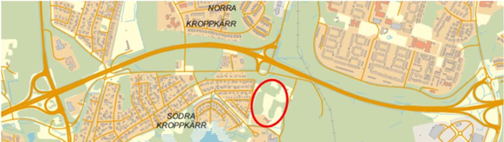 1 Bakgrund och syfte med undersökningen Det pågår ett planarbete för del av fastigheterna Södra Kroppkärr 1:1, 1:22 och 1:23.