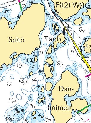 14 Skagerrak / Skagerrak * 7218 Sjökort/Chart: 932 Sverige. Skagerrak. Hälleviksstrand. Tenholmen. Undervattenssten. En undervattenssten införes syd om ön Tenholmen.