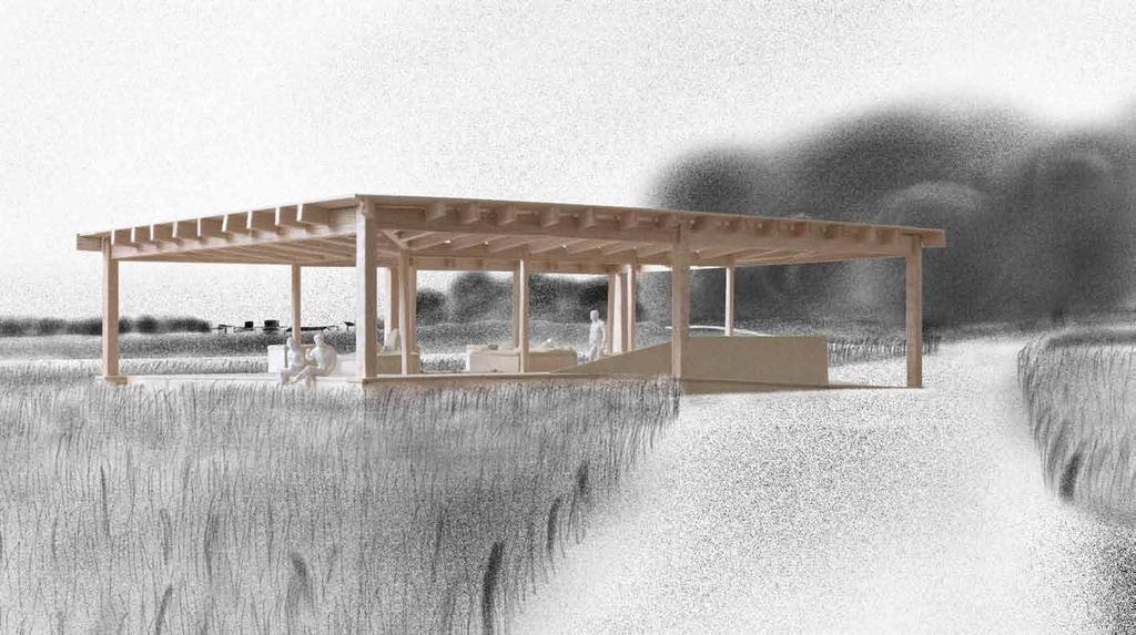 PERSPEKTIV Vy från St Eriksleden mor söder och nya museibyggnaden - en visuellt