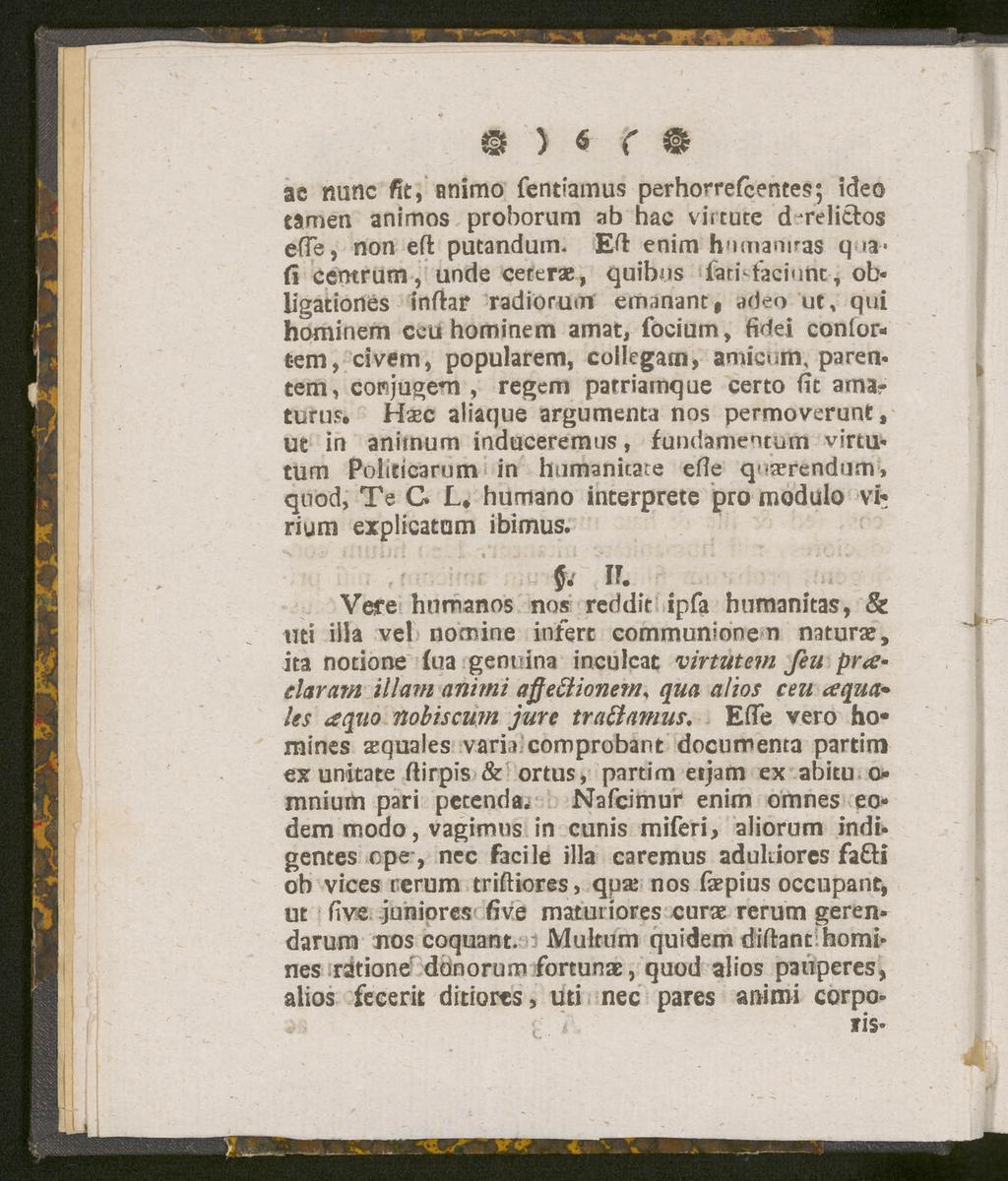 s ) * r ac nunc fit, animo fentiamus perhorrefcentes; ideo tarnen animos prohorum ab hac virtute d reli&os e(te, non ed putandum.