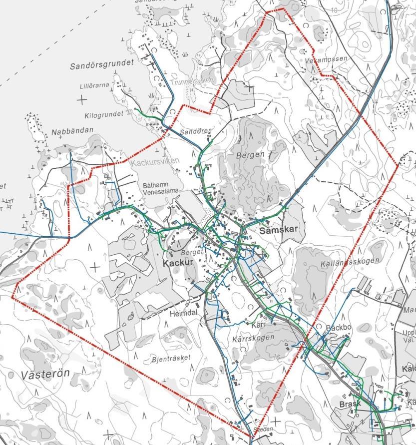 11 trafikled längs med Kackurvägen. I Kackur-Sämskar delgeneralplan borde lättrafikled anges längs med Kackurvägen för att kunna koppla samman dessa reserveringar.
