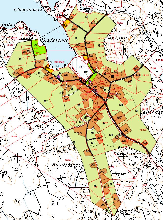 15 Bild 11. Utdrag ur delgeneralplan för Kackur-Sämskar (godkänd 24.4.2002). 3.2.1.4 Detaljplan Området är inte tidigare planlagt på detaljplanenivå. 3.2.1.5 Byggnadsordning Byggnadsordningen är godkänd av kommunfullmäktige i Larsmo kommun den 26.