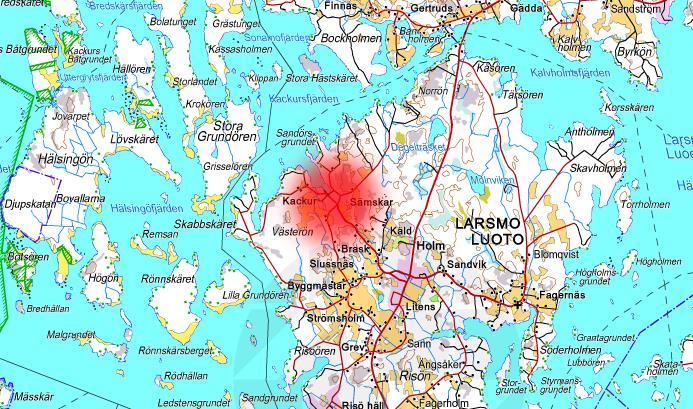 5 1. BAS- OCH IDENTIFIKATIONSUPPGIFTER Identifikationsuppgifter Planeområdet är beläget nordväst om Larsmo kommuncentrum, Holm. Området som berörs är från tidigare planlagt på delgeneralplanenivå.