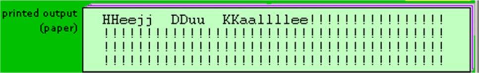 Första programexemplet * Printer V1_0 ORG $1000 LDX #Text ; Pekare till textsträng -> X Loop LDAB 1,X+ ; Tecken -> B, peka på nästa BEQ Exit STAB $800 ; Skriv ut till port BRA Loop ; Fortsätt med