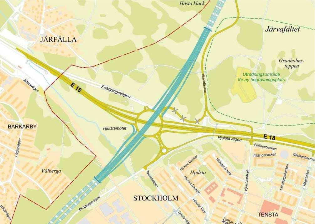 Sida 7 (13) Förbifart Stockholm och Akallalänken Förbifart Stockholm ska byggas som en sexfilig motorväg som huvudsakligen förläggs i tunnel mellan Kungens Kurva och Häggvik (vann laga kraft 2015 09