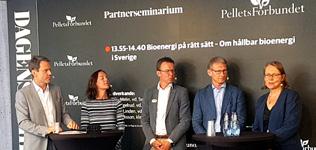Vid seminariet diskuterades möjliga synergieffekter mellan civilt försvar och hållbarhet. Med målet att Sverige ska bli fossilfritt ökar trycket på våra marker.