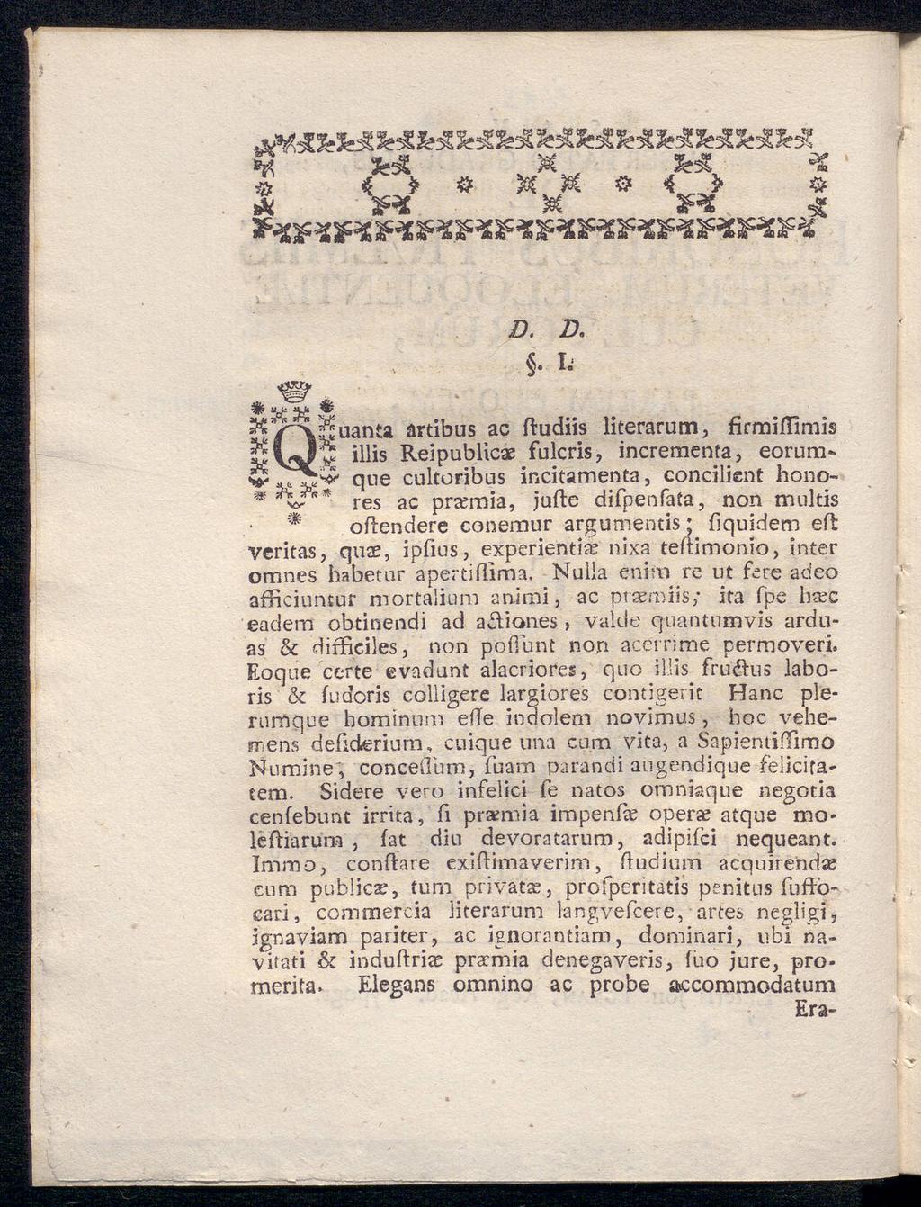 .. D. D. i. ^V^vSuantÄ artibus ac ftudiis literarum, firmiilimis ttvvä! ^publica?
