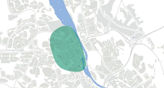 Strategi A: Utvidga stadskärnan Använd stadens attraktionskraft Södertälje stads attraktionskraft ska användas som resurs för hela kommunen.