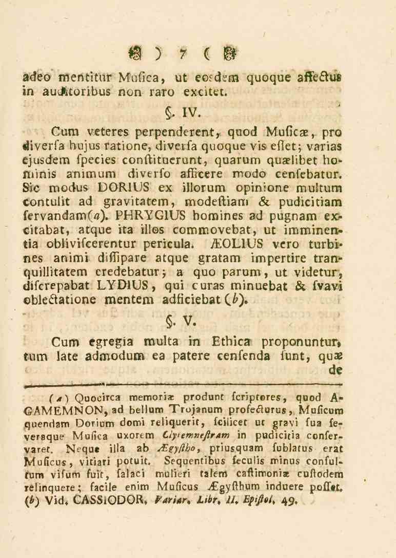 7 adeo mentitur Mufica, vt eo.d.m quoque a_lesu«in autfctoribus non raro excitet.. IV. (.