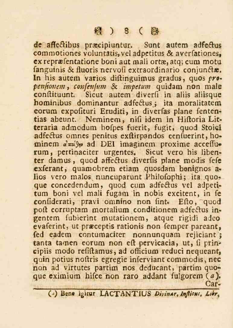 8 de affe&ibus praecipiuntur.