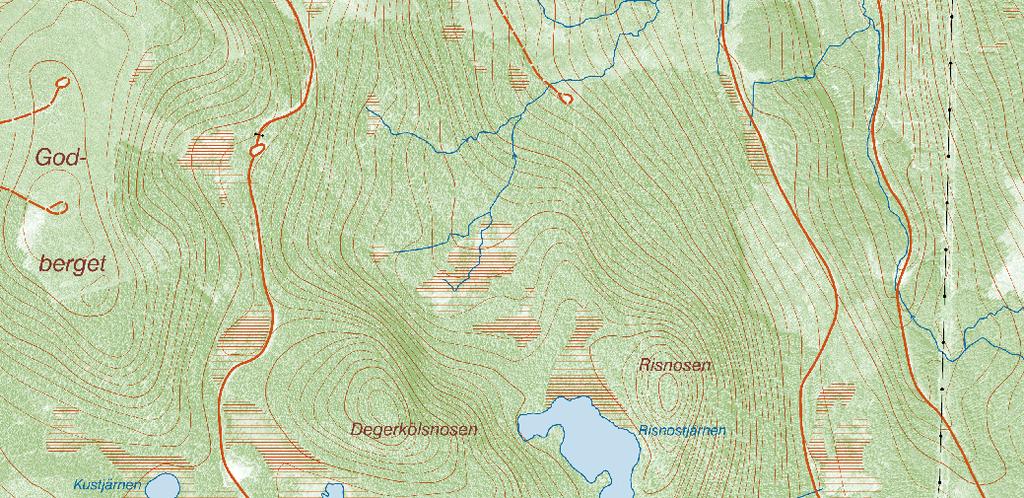 Karta tillhörande Gävleborg läns författningssamling Risnosens naturreservat Diarienr: