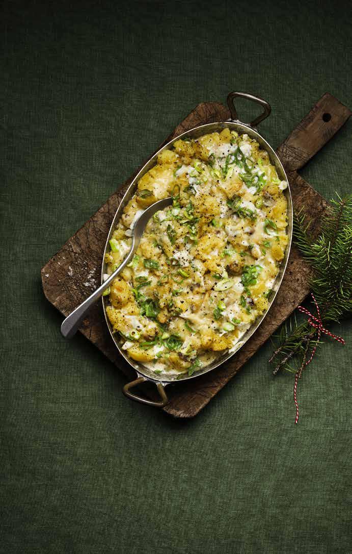 40 min Gratäng me potatis, ägg och ansjovis 6