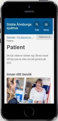 För informationsområden med mycket innehåll kan ingångssidan ha puffblock med länkar till innehållssidor på nivå 3.