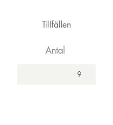 Rapportera tillfällen per verksamhetstyp Här ska du räkna på det totala antalet träffar ni har haft i er verksamhet.